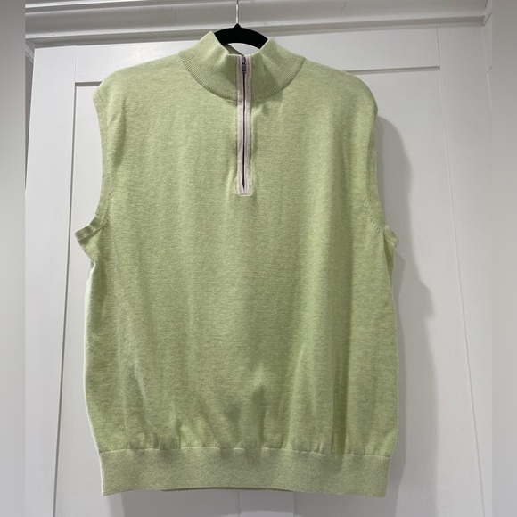 Cutter & Buck Green Half-Zip Sweater Vest - Picture 1 of 4